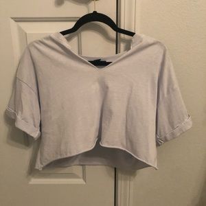 Crop top baby blue